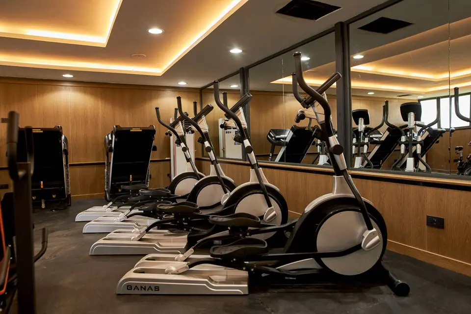 Golden Triumph Hotel fitness centre with modern equipment